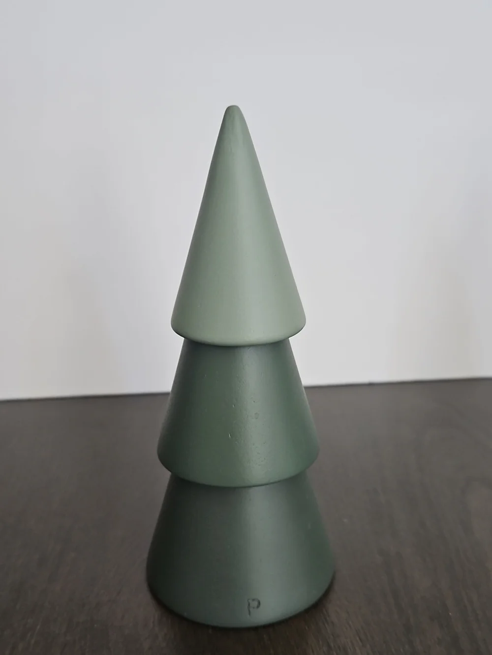 Crate & Barrel Green Trees Wooden Salt and Pepper Shakers